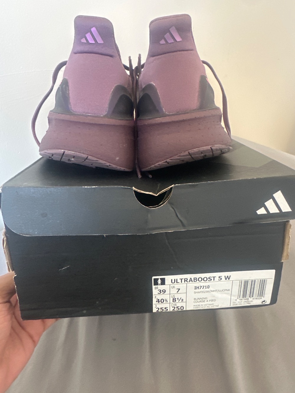 adidas Ultraboost 5 Shadow Fig Iron Metallic Lucid Pink — 39, Usado
