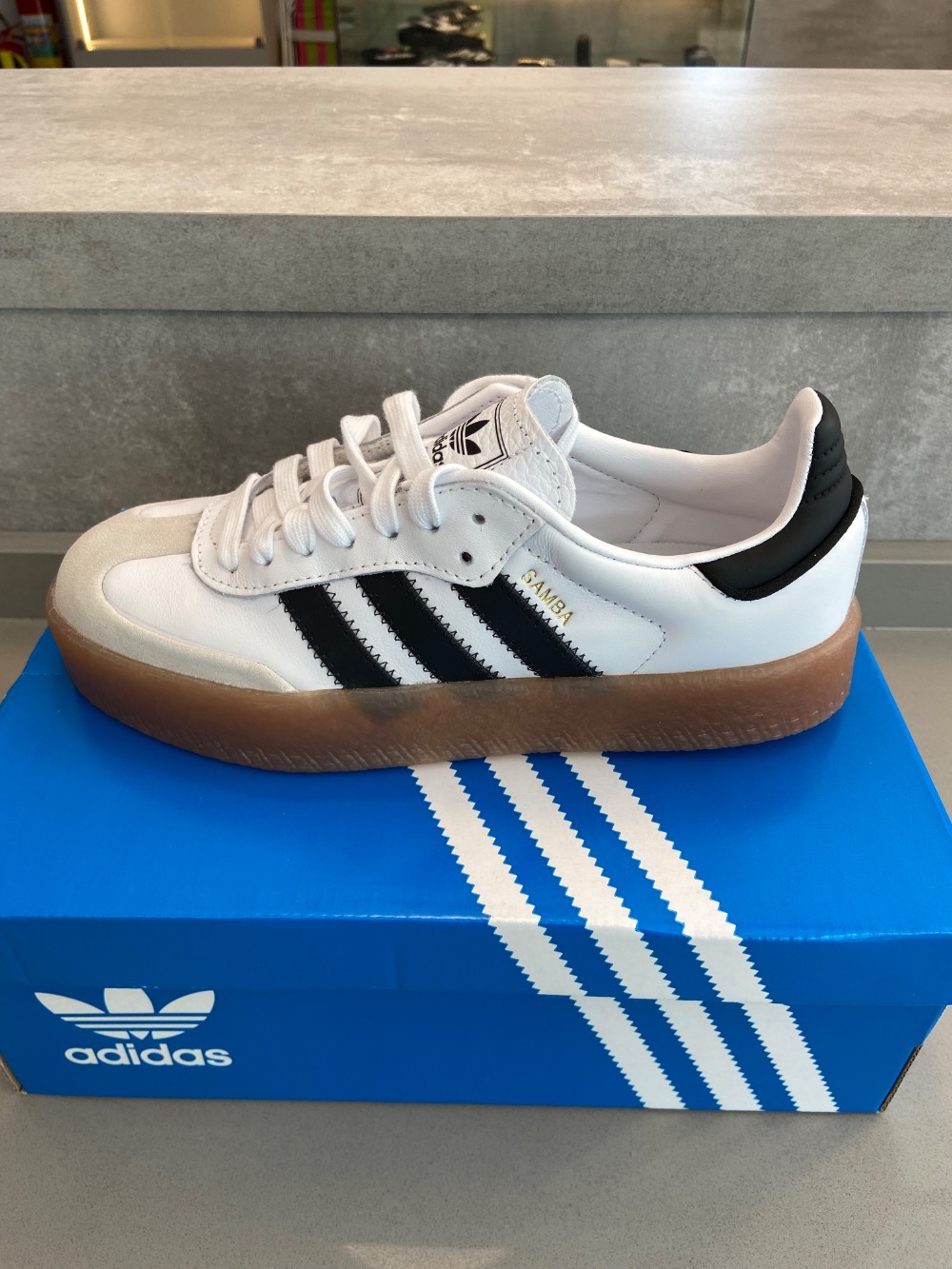 adidas Sambae Cloud White Metallic Gold