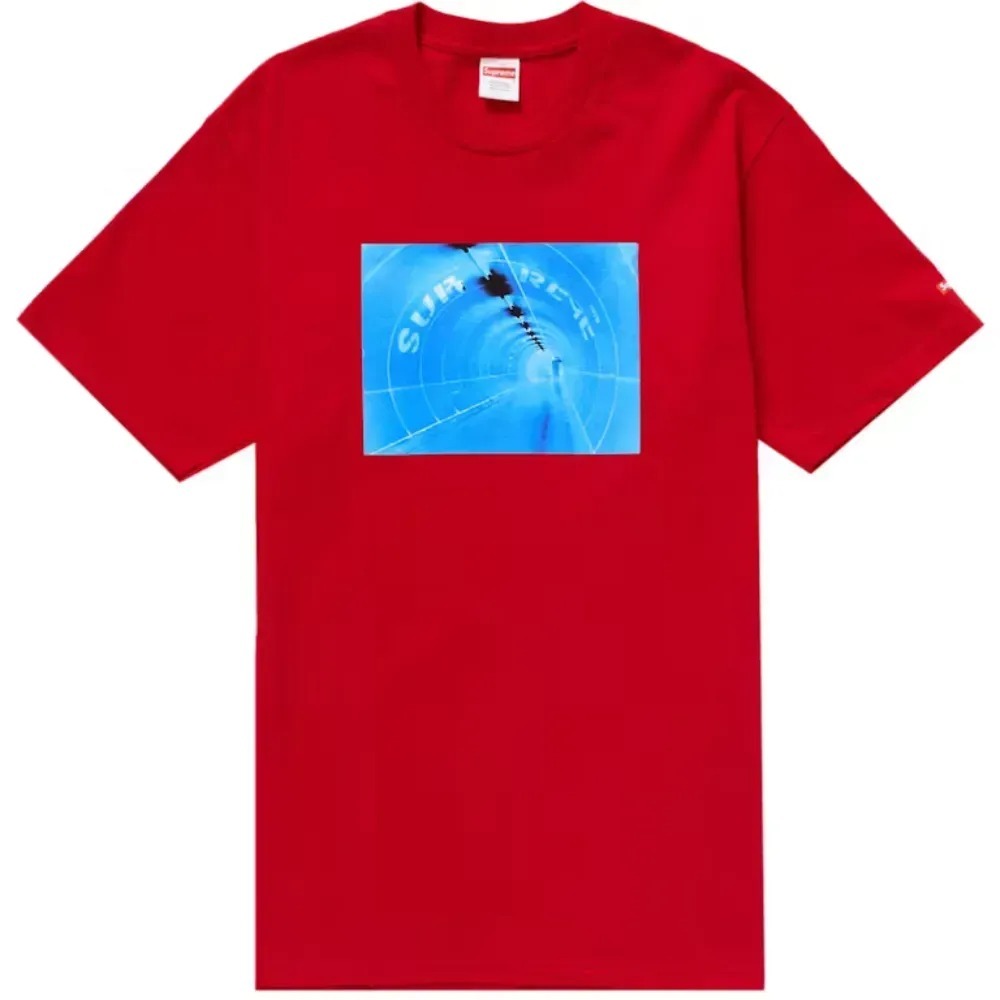 Camiseta Supreme Tunnel Red SS24 — M / XG / XXG, Novo