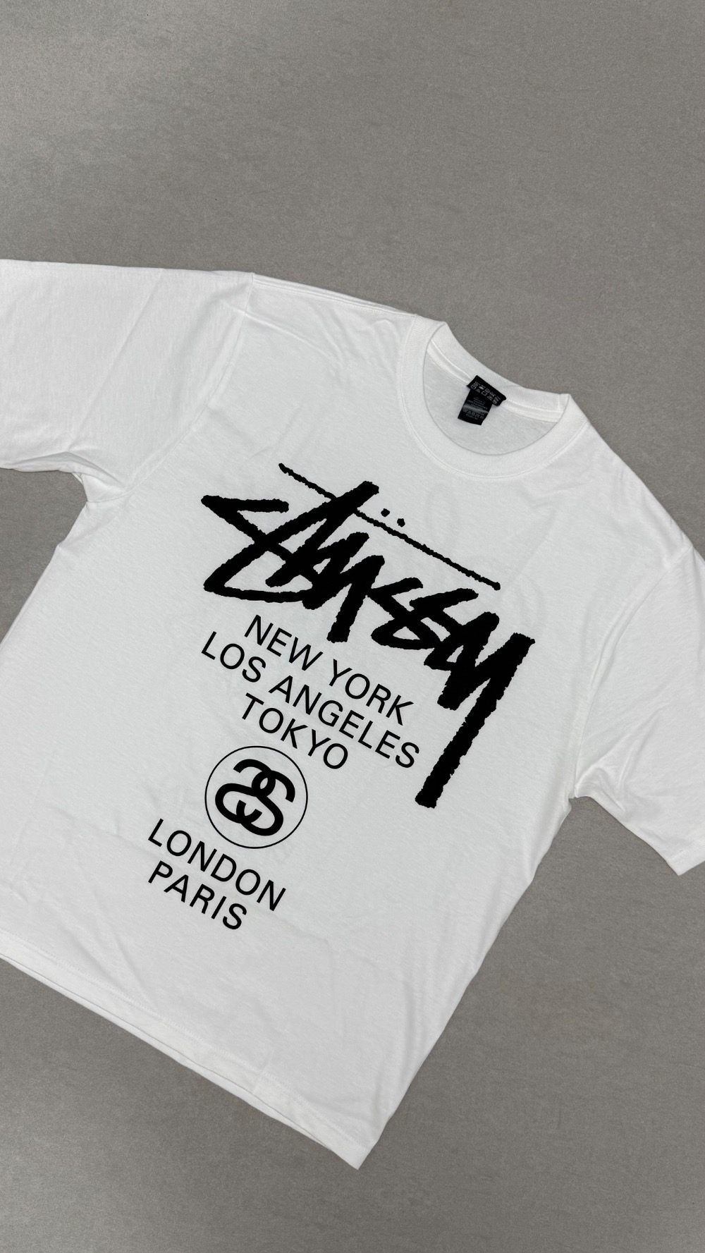 Camiseta Stussy World Locations White — M, Novo