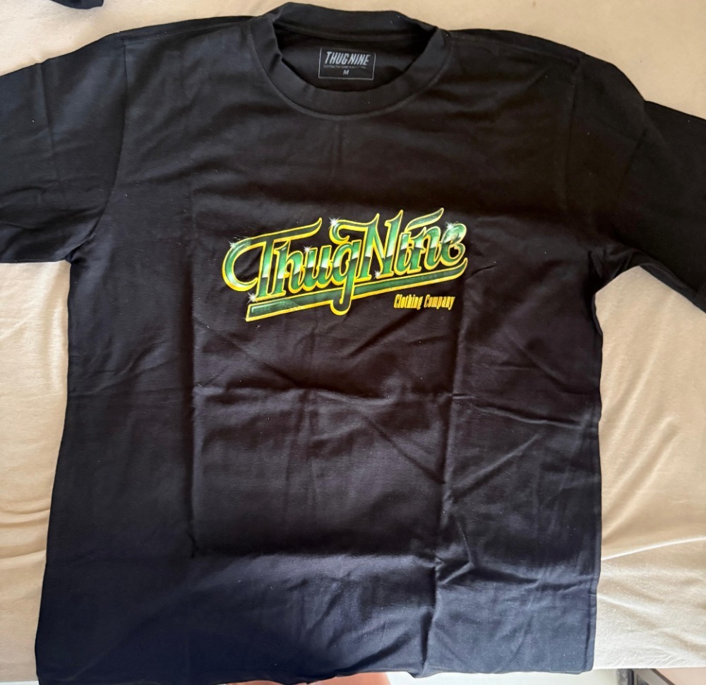Camiseta preta Thug Nine