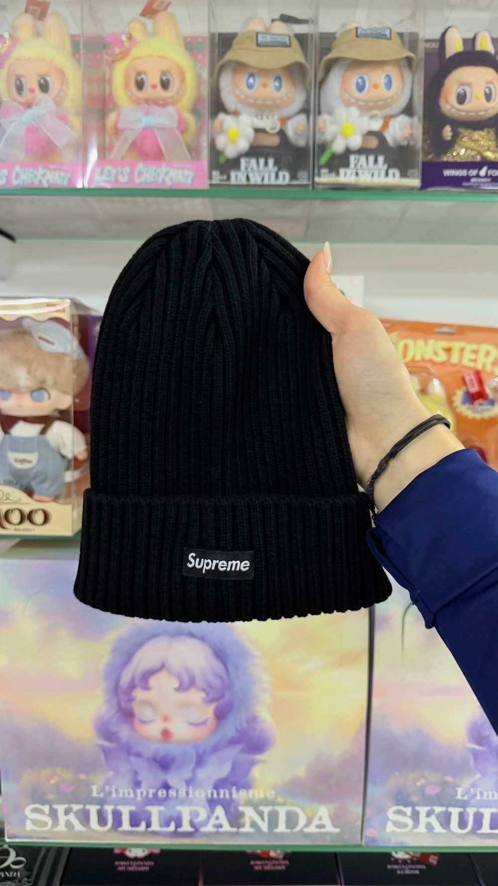 Touca Supreme Overdyed Black SS26-W1 — Único, Novo