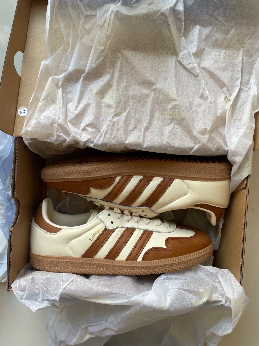 adidas Samba OG Wonder White Dusky Bronze Gold Metallic — 36, Novo