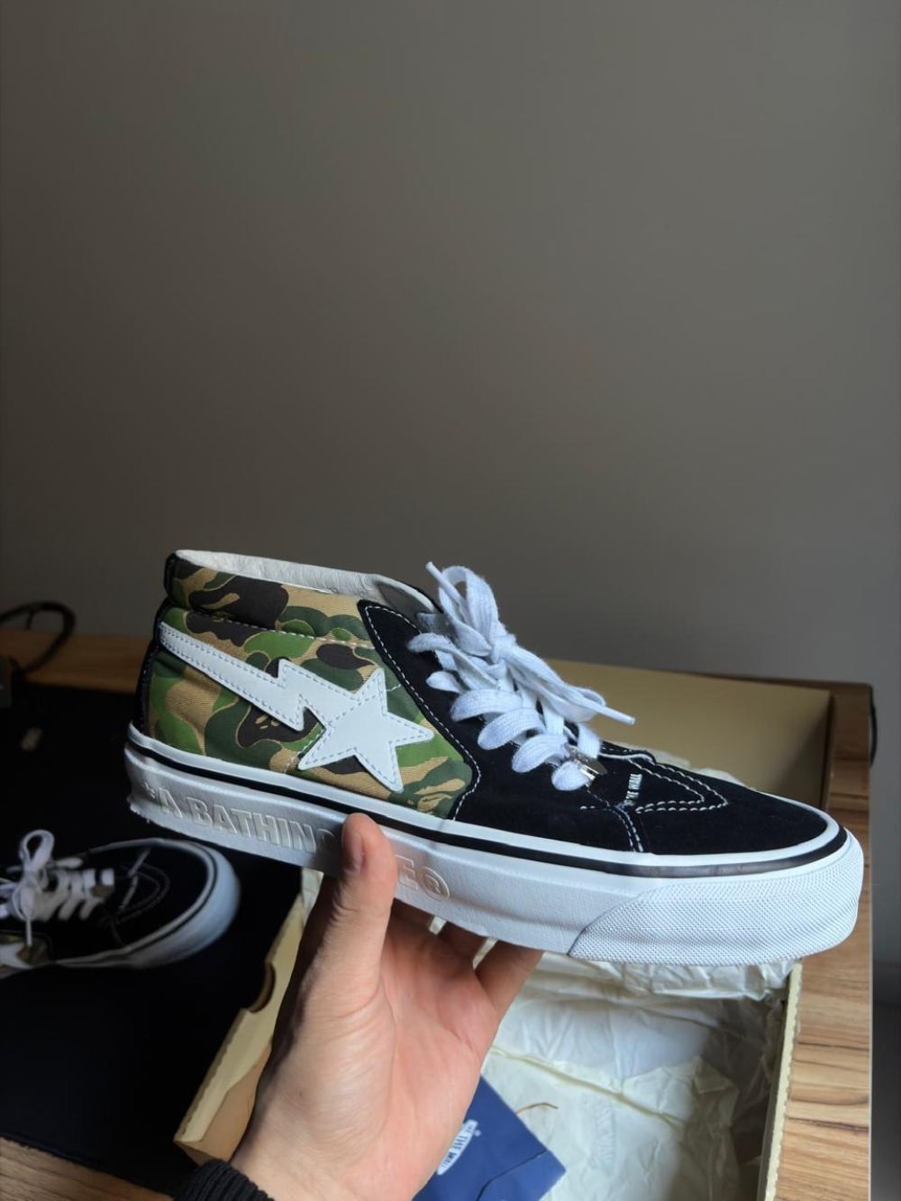 BAPE x Vans SK8 Mid LX Abc Camo Green