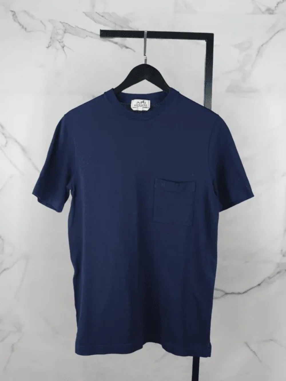 Camiseta Hermès H Pocket Azul Marinho
