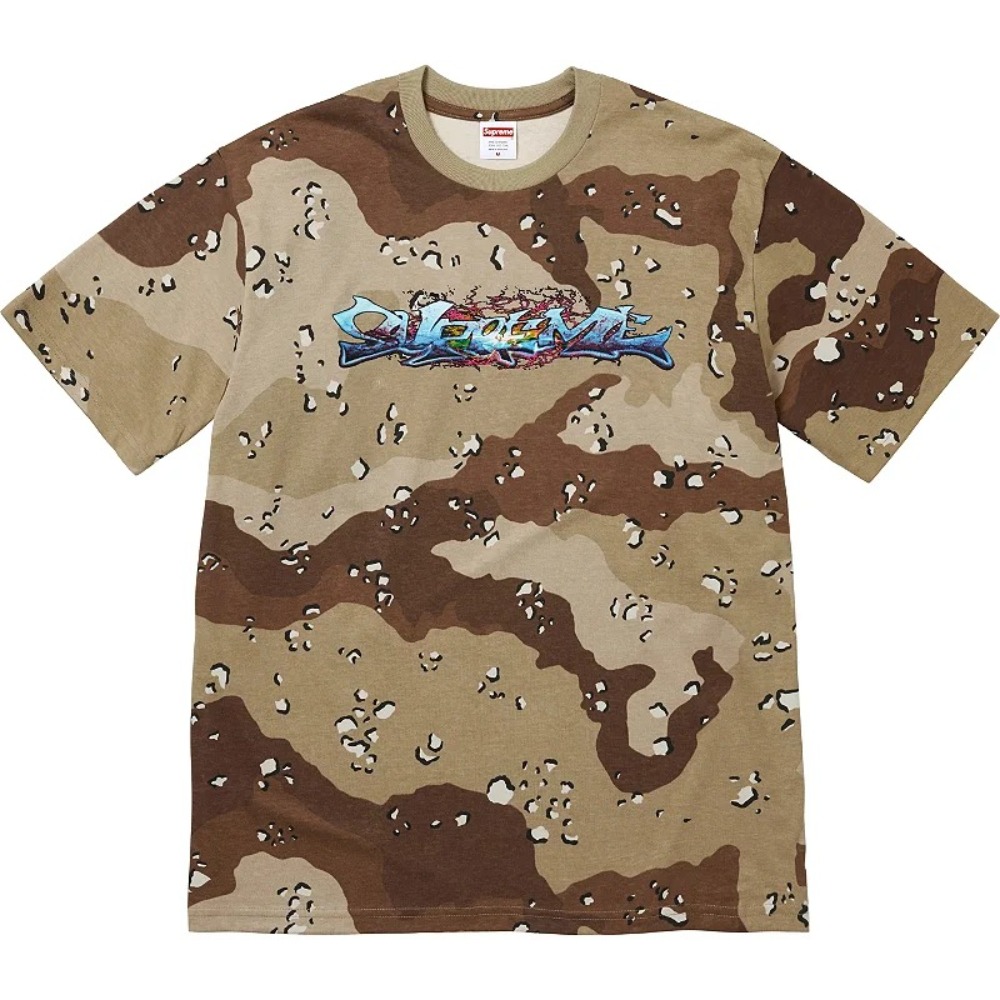 Camiseta Supreme Tag Chocolate Chip Camo FW25-W17 — XG, Novo