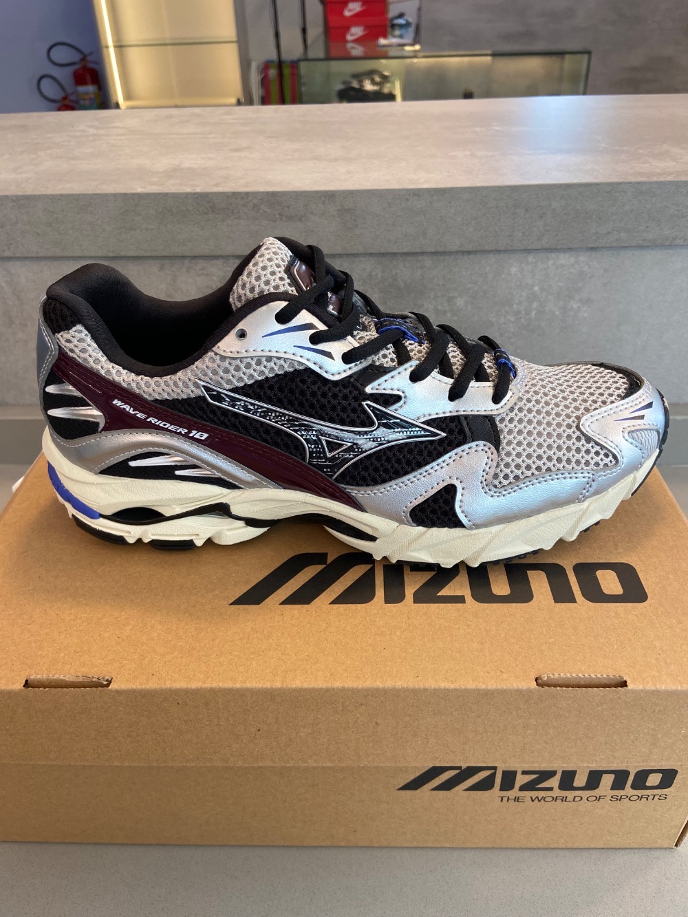 Mizuno Wave Rider 10 Harbor Mist Black Fig