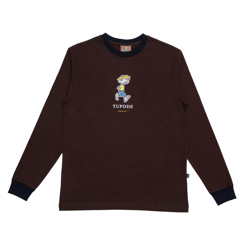 Camiseta Tupode Manga Longa Chico Bento Old Marrom