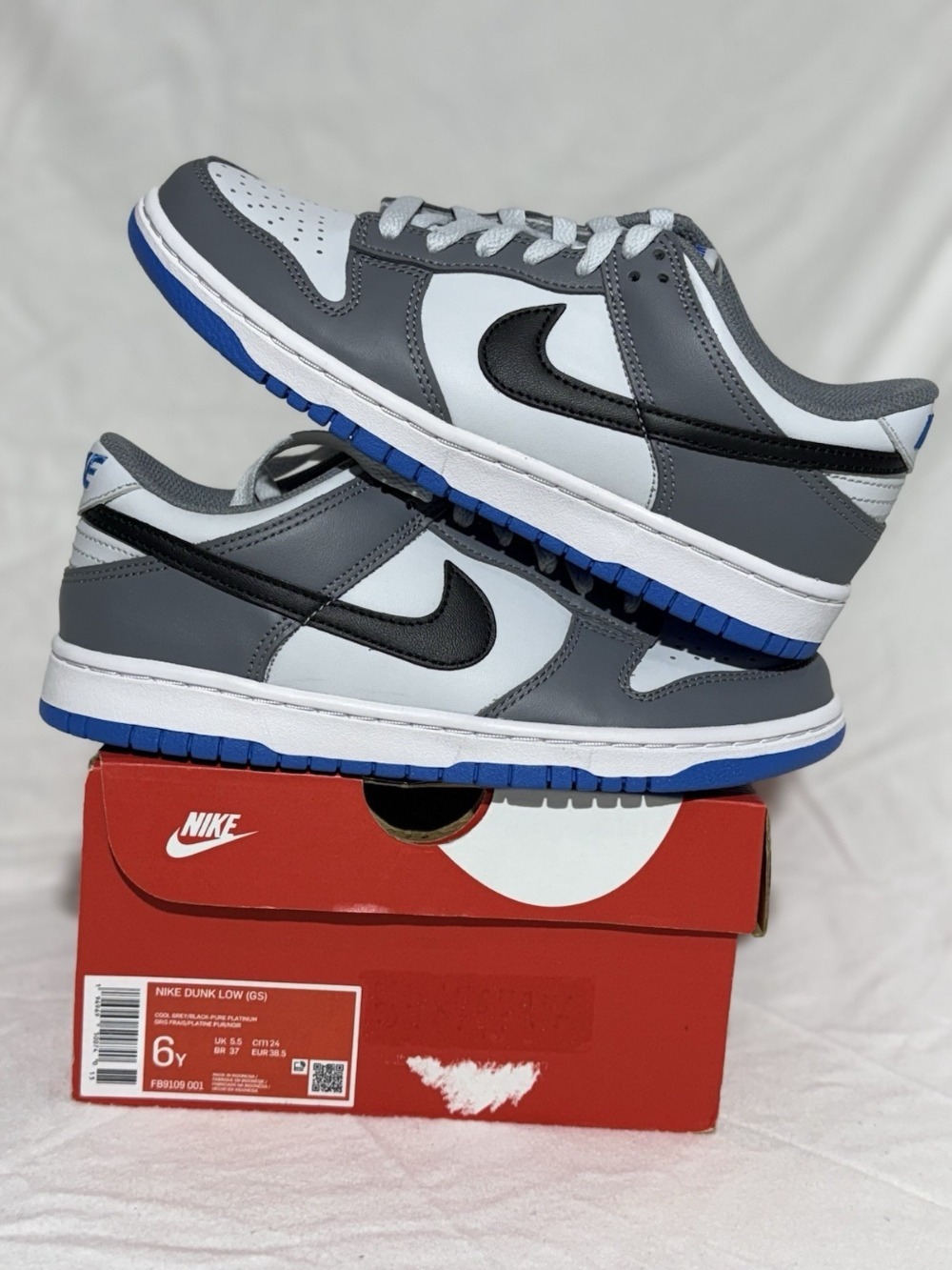 Nike Dunk Low GS Cool Grey — 34 / 35 / 36 / 37 / 38, Novo
