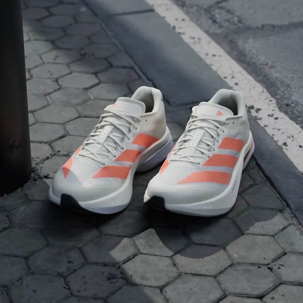 adidas Adizero Boston 13 Off White Lucid Orange Grey — 39.5 / 40 / 40.5 / 42 / 42.5 / 43 / 43.5 / 44 / 47, Novo