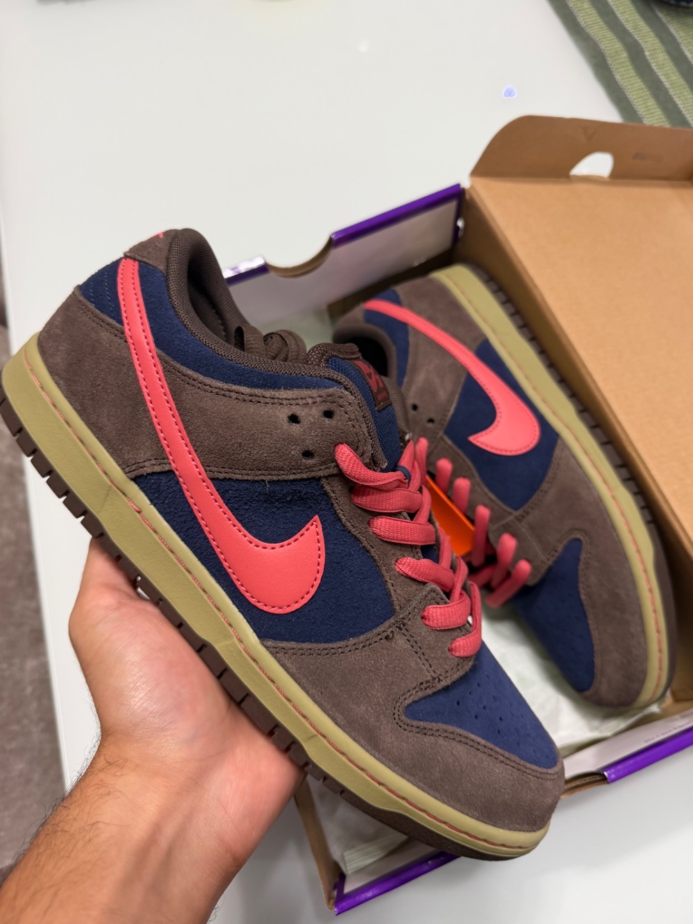 Nike SB Dunk Low Baroque Brown Midnight Navy — 43, Novo