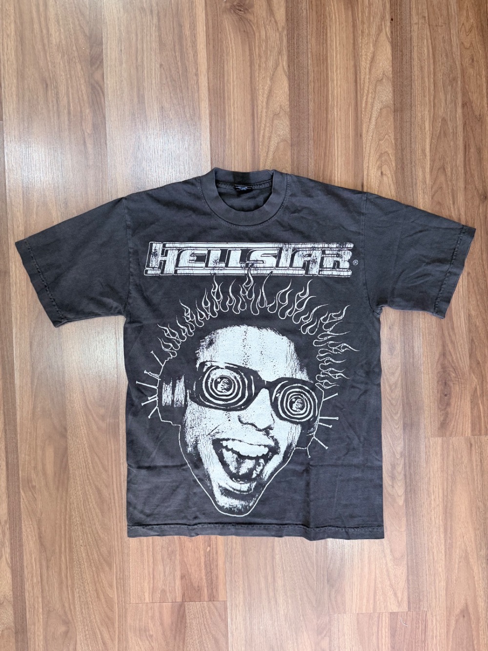 Camiseta Hellstar Face Black — P, Novo