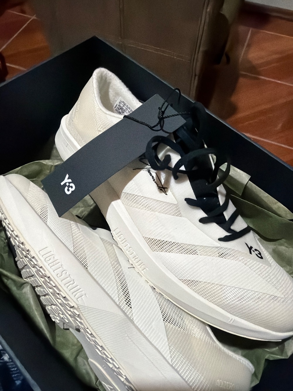 Y-3 x adidas Adizero RC6 Off White Black — 40, Novo