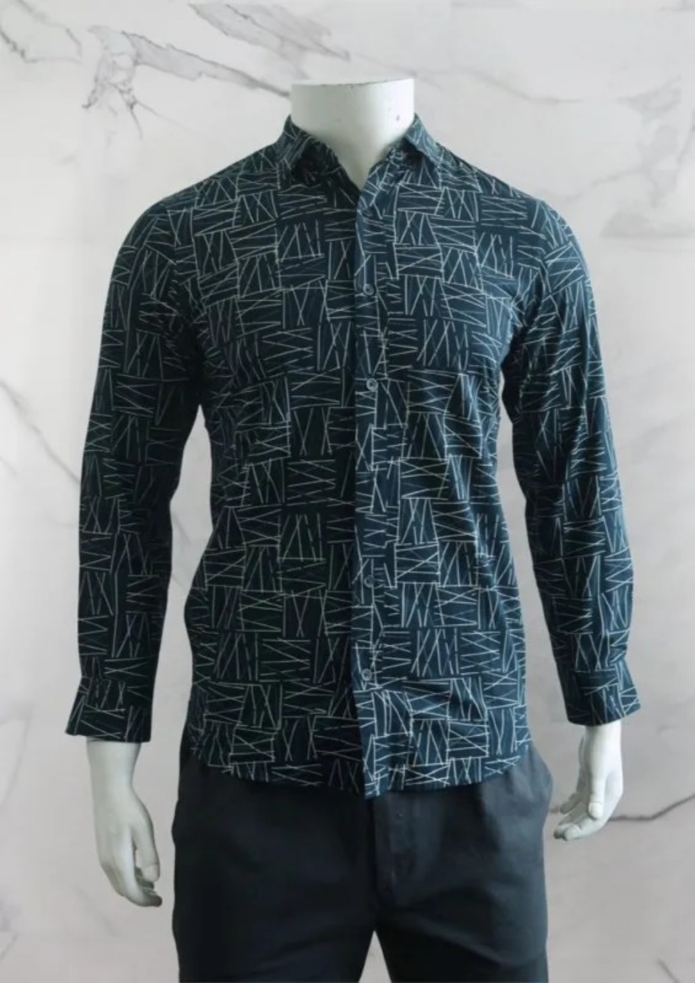 Camisa Armani Exchange Social Print Azul Marinho