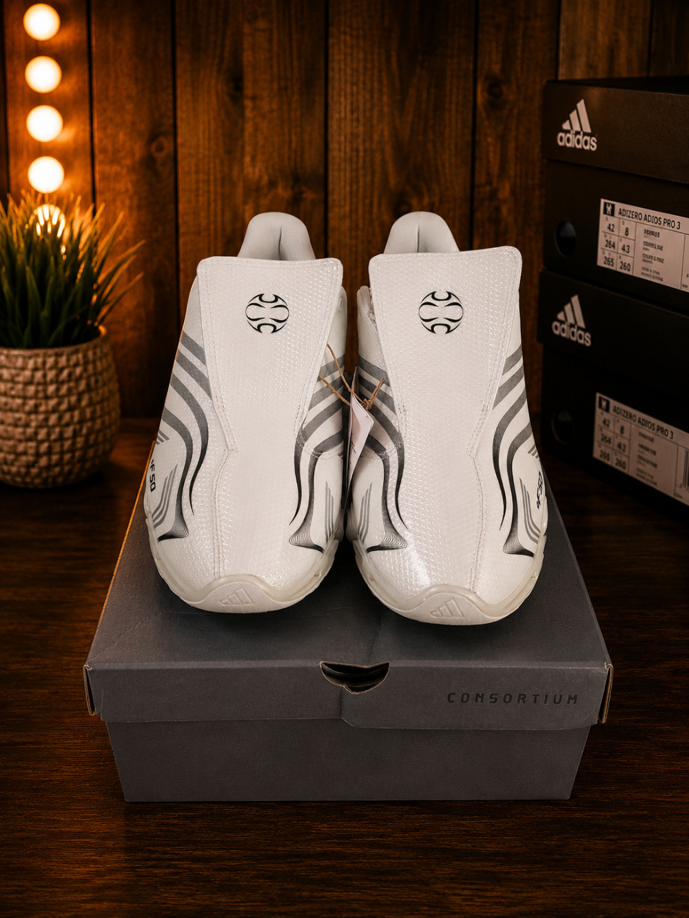 Consortium x adidas F50 Tunit Mega Cloud White Core Black Silver Metallic