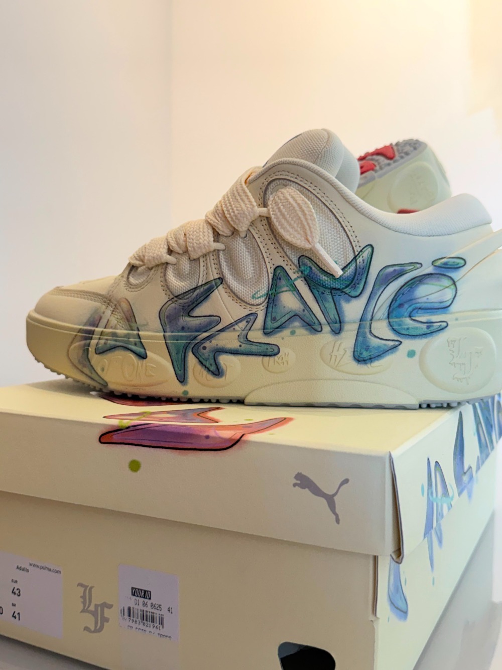 Lamelo Ball x Puma LaFrancé Airbrush Creamy Vanilla Desert Dust