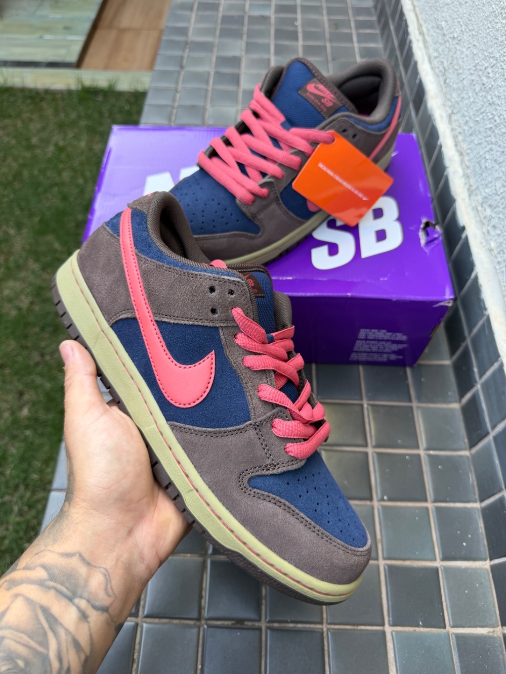 Nike SB Dunk Low Baroque Brown Midnight Navy — 41, Novo
