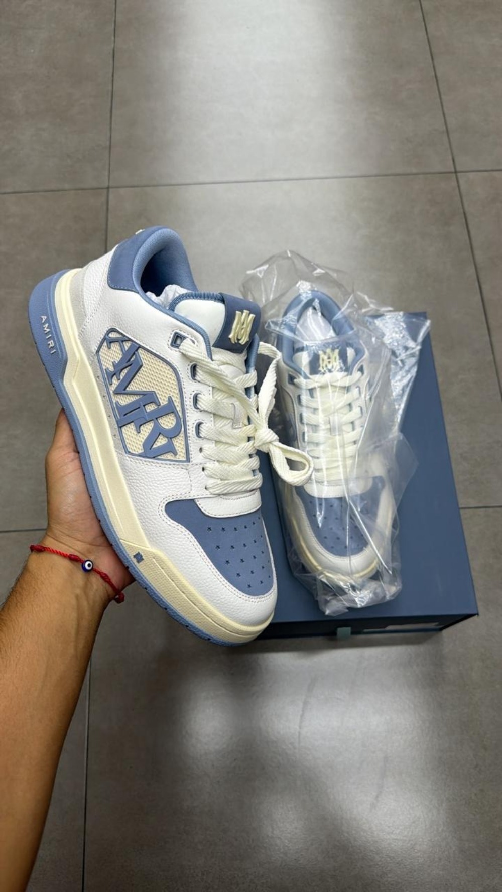 Amiri Classic Low White Blue