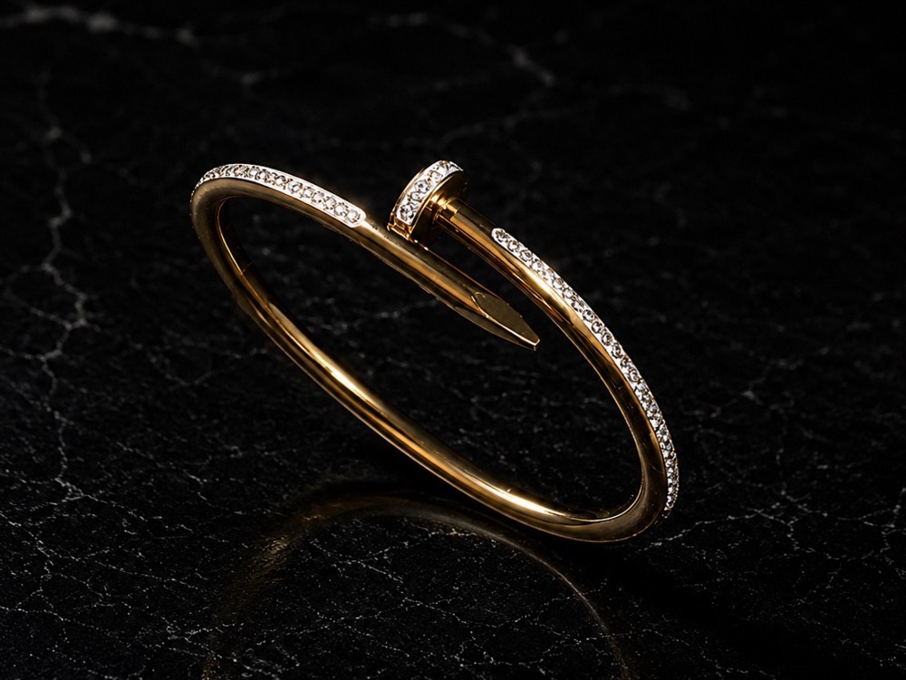 Pulseira Casa Cinza Brasil Fever Nail Gold