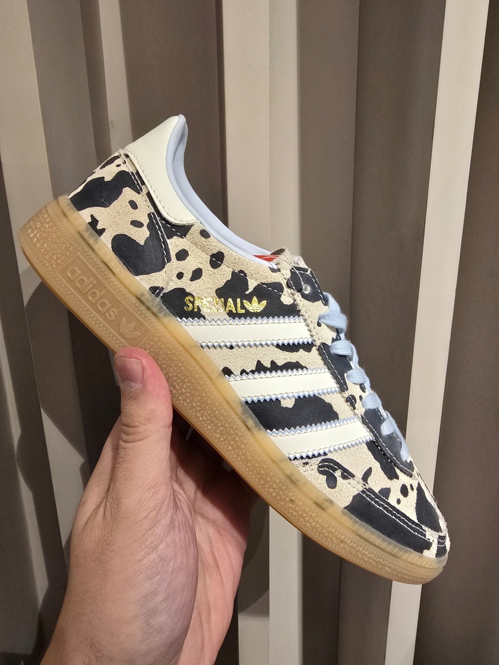 adidas Handball Spezial Core Black Off White Crystal Sky — 35 / 36, Novo