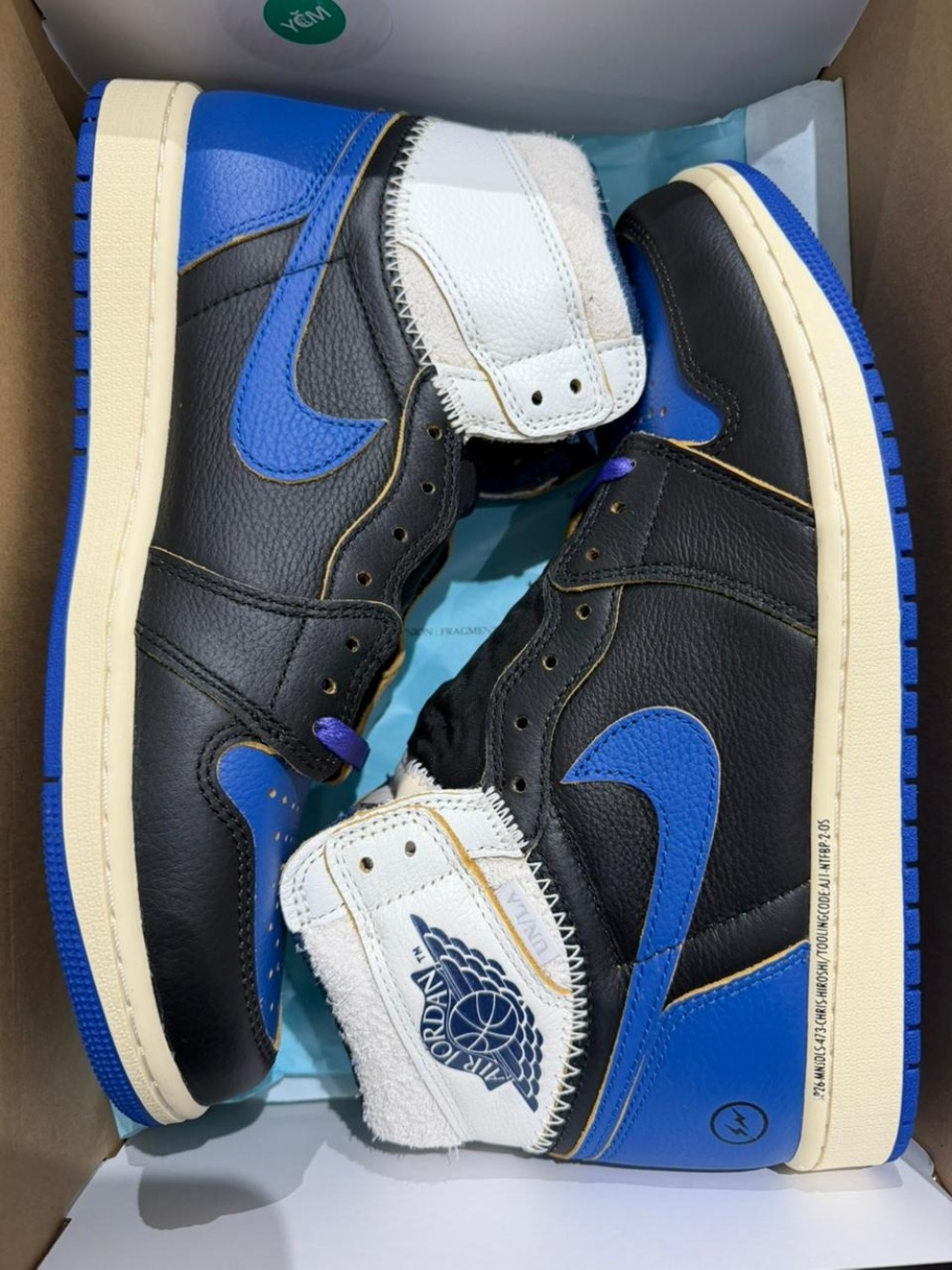 Union LA x Fragment x Air Jordan 1 Retro High Sport Royal — 41, Novo