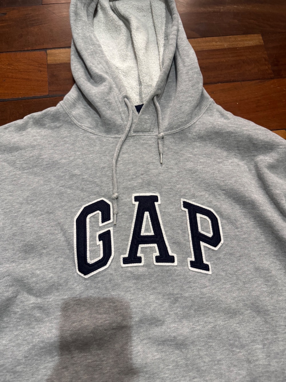 moletom com capuz gap vintage cinza