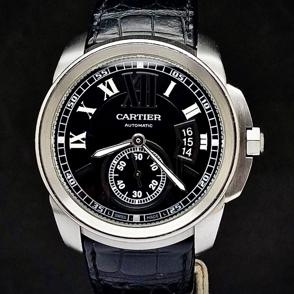 Relógio Cartier Calibre Black Dial — Único, Usado