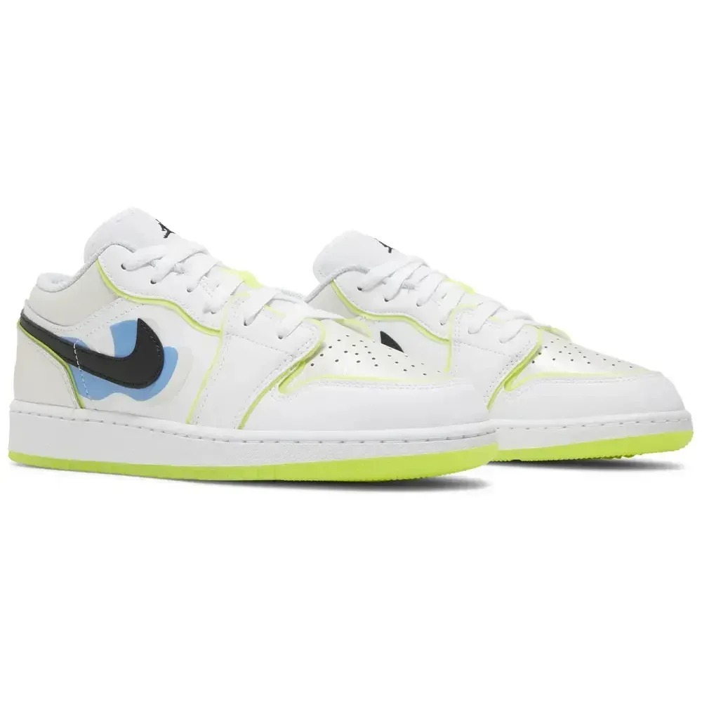 Air Jordan 1 Low SE GS Warped Swoosh — 34 / 35 / 37 / 38, Novo