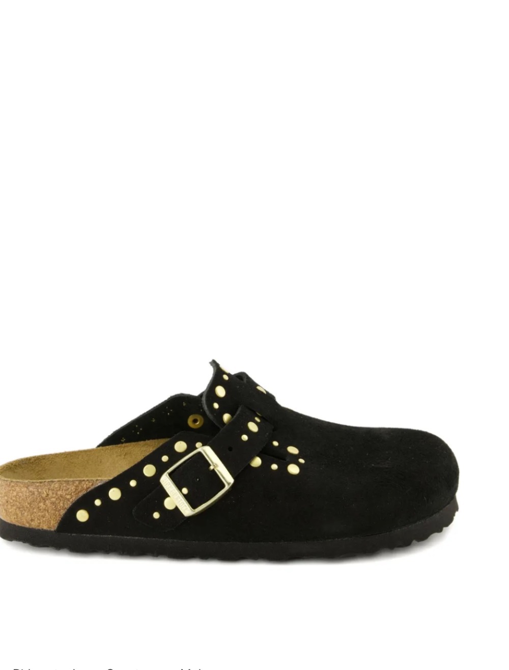 birkenstock mule boston de camurca preta