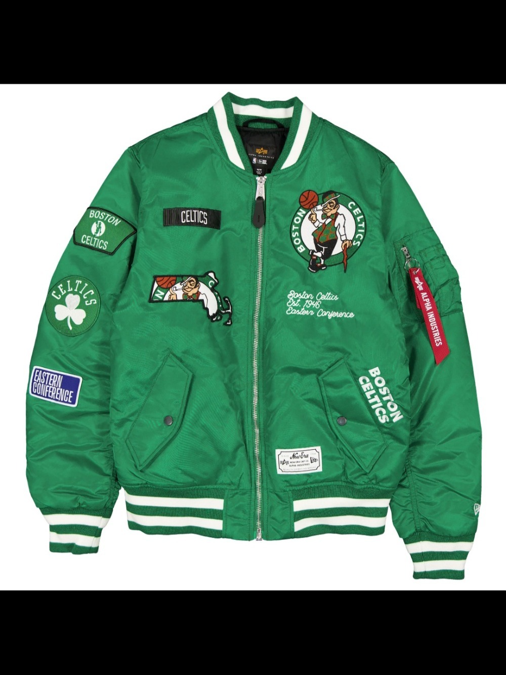 Jaqueta Bomber Mitchell & Ness Celtics x New Era x Alpha – Green Exclusive
