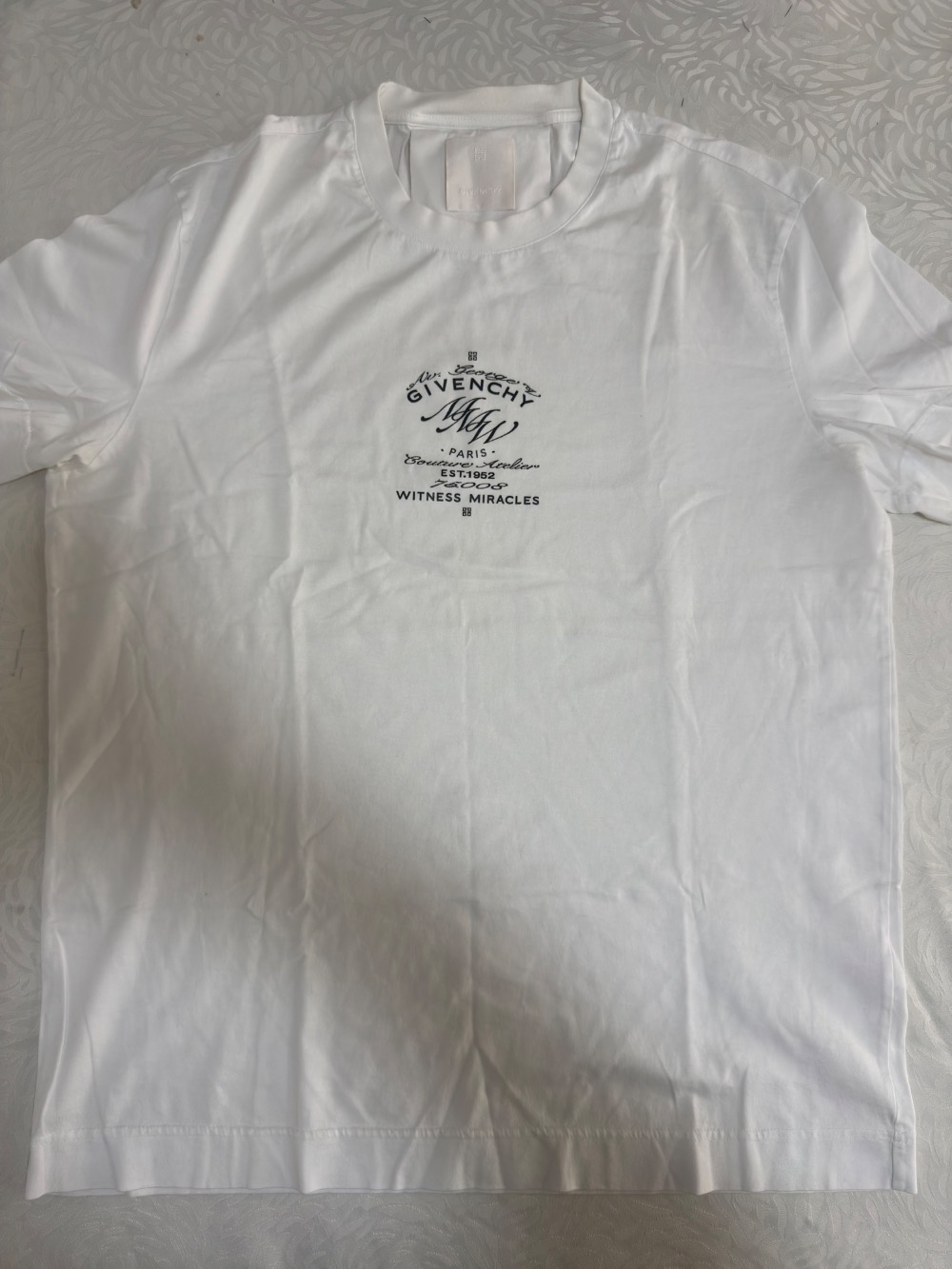 Camiseta Givenchy MMW Print Cotton White — XG, Usado