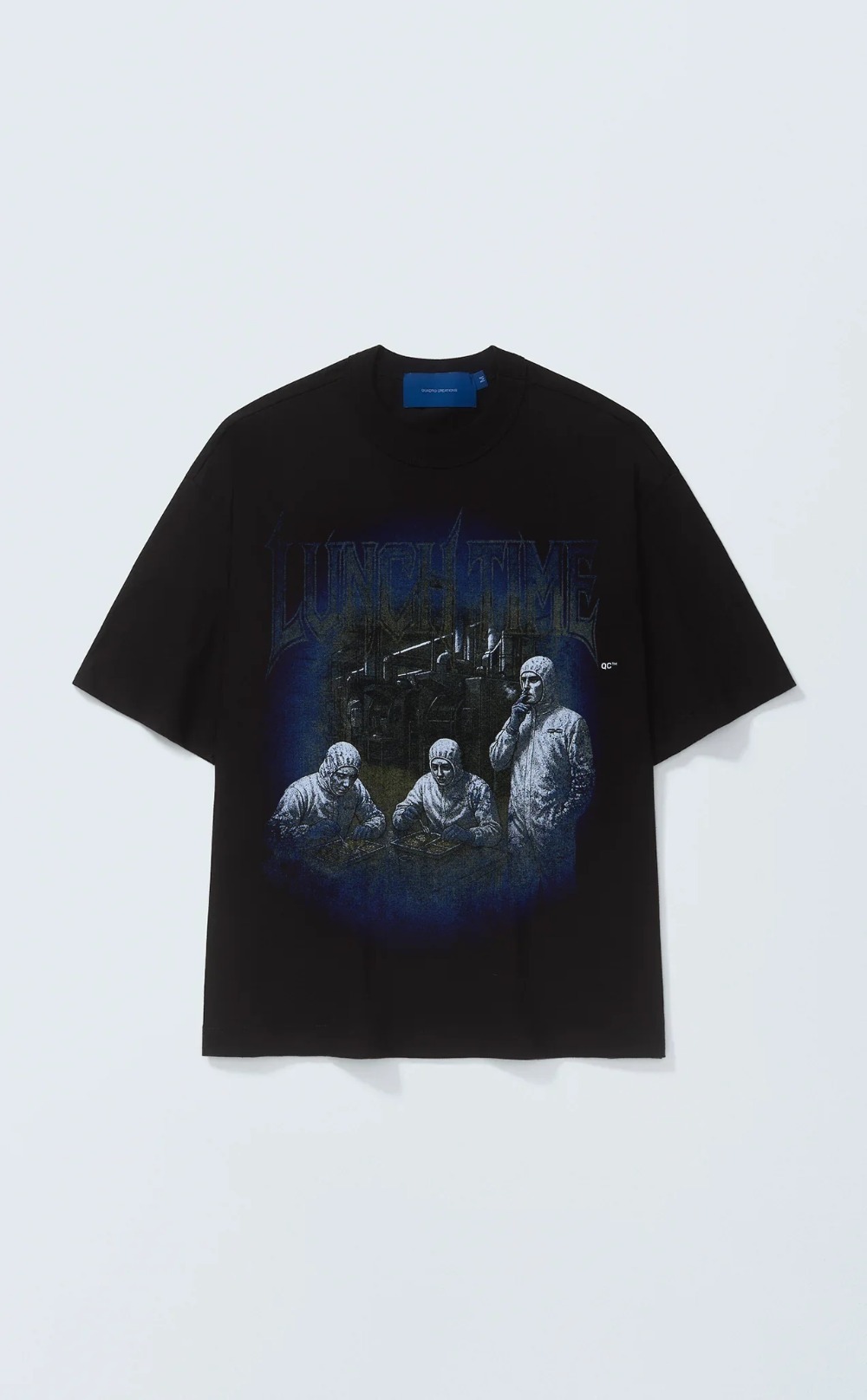 Camiseta Quadro Creations Lunch Time Boxy Black