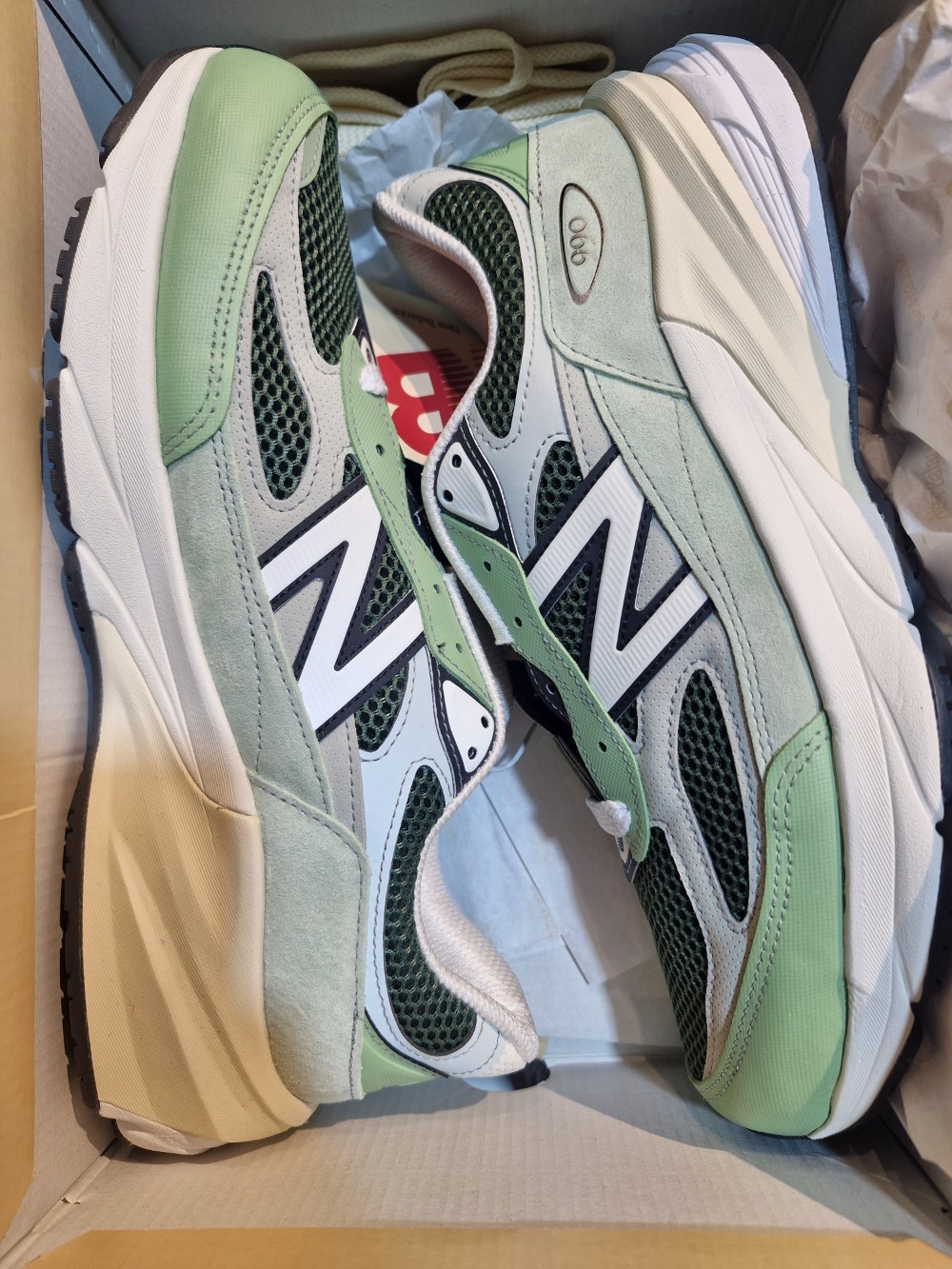 New Balance 990v6 Made in USA Avocado Natural Mint