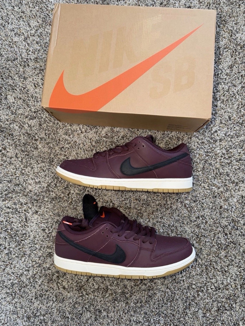 Nike SB Dunk Low Pro ISO Burgundy Crush — 39.5, Novo