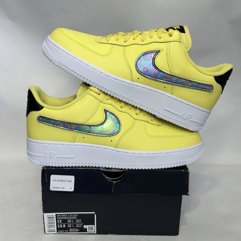 Nike Air Force 1 Low Yellow Pulse — 40.5, Novo