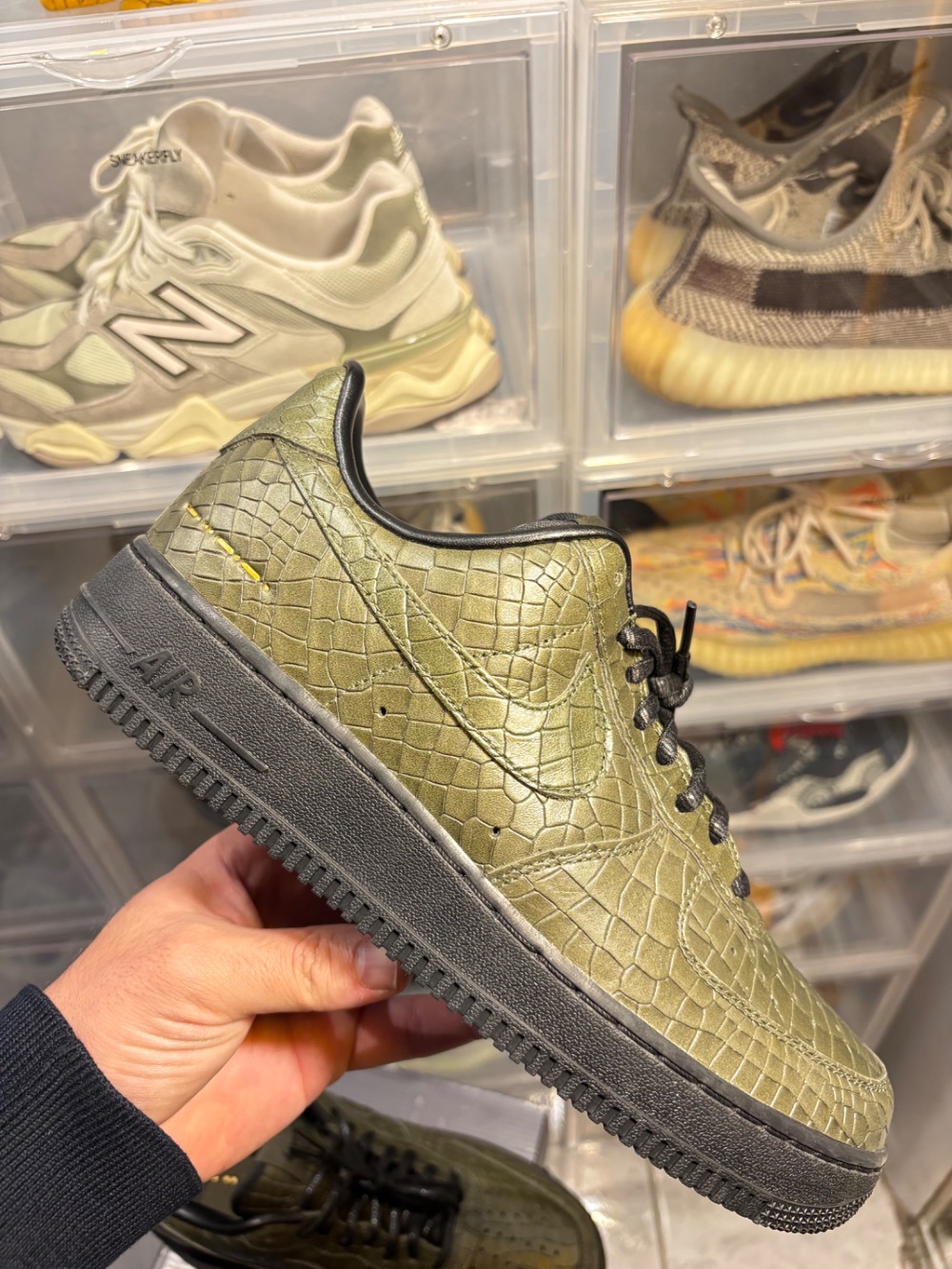 Nike Air Force 1 Low Premium Morse Code Cargo Khaki Croc — 40, Novo
