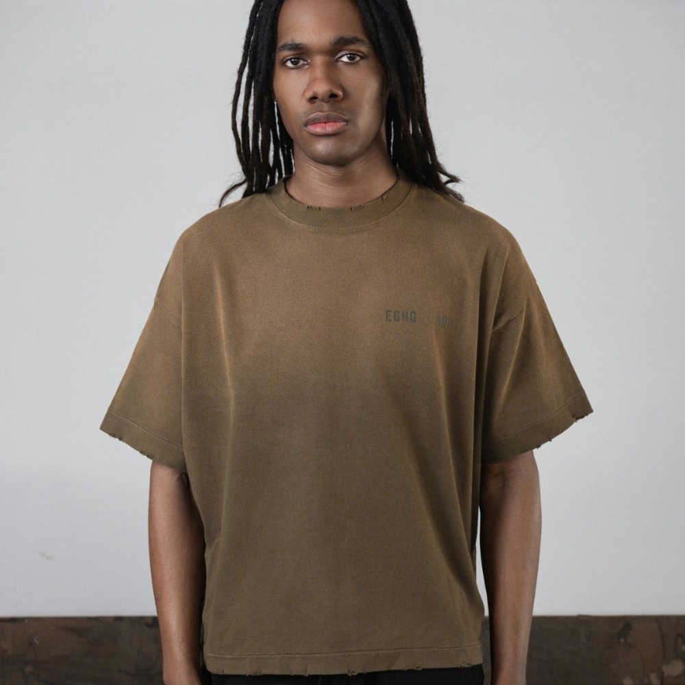 Camiseta Egho Studios Boxy Olive Green