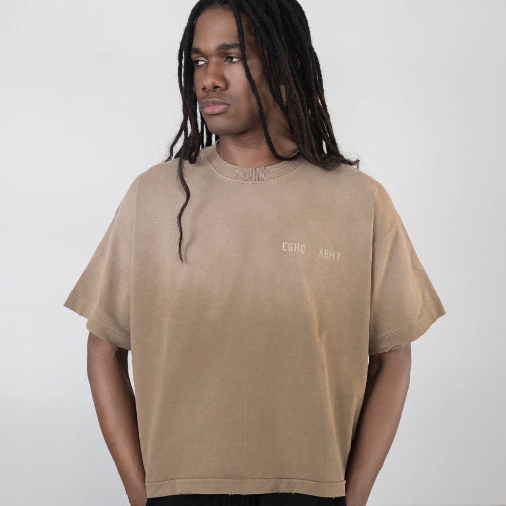 Camiseta Egho Studios Uni Boxy Beige