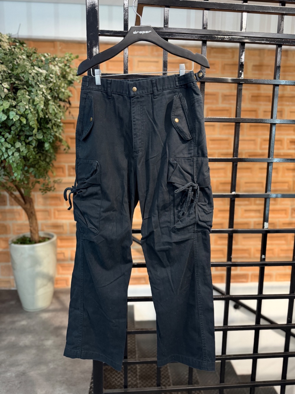 Calça Quadro Creations Dyer Wide Stoned Preto