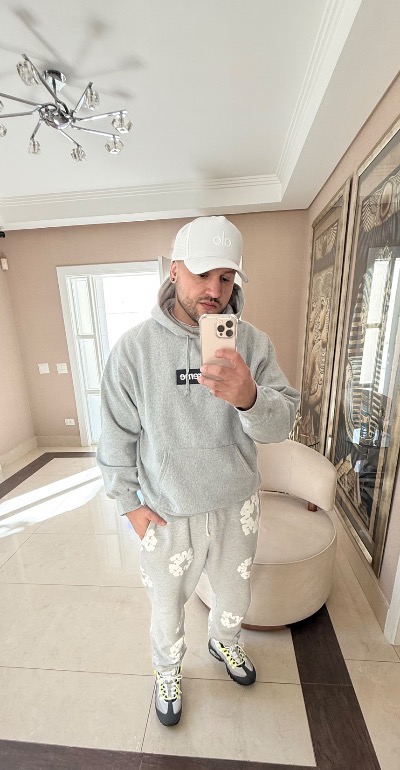 Moletom Supreme Box Logo Grey FW25-W15 - Droper