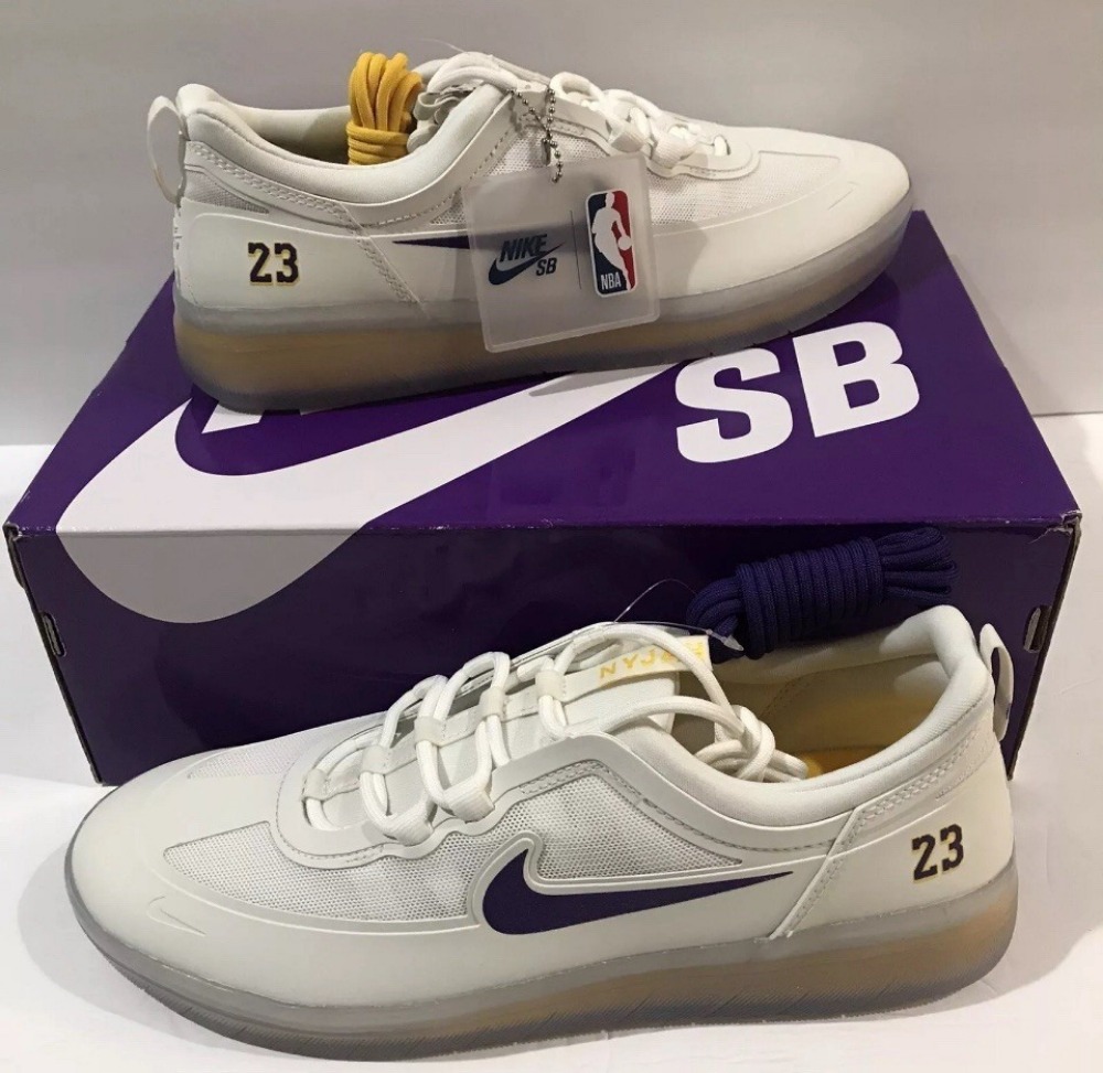 NBA x Nike Nyjah Free 2 SB Lakers — 38 / 41 / 42 / 42.5 / 43 / 43.5 / 44, Novo