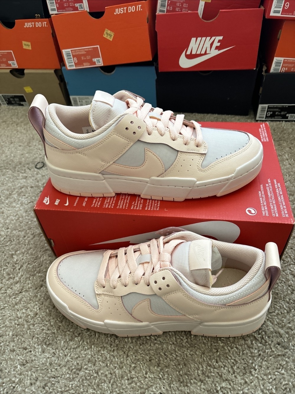 Nike Dunk Low Disrupt Pale Coral — 34 / 35 / 36 / 37 / 38 / 39 / 39.5 / 40 / 41, Novo