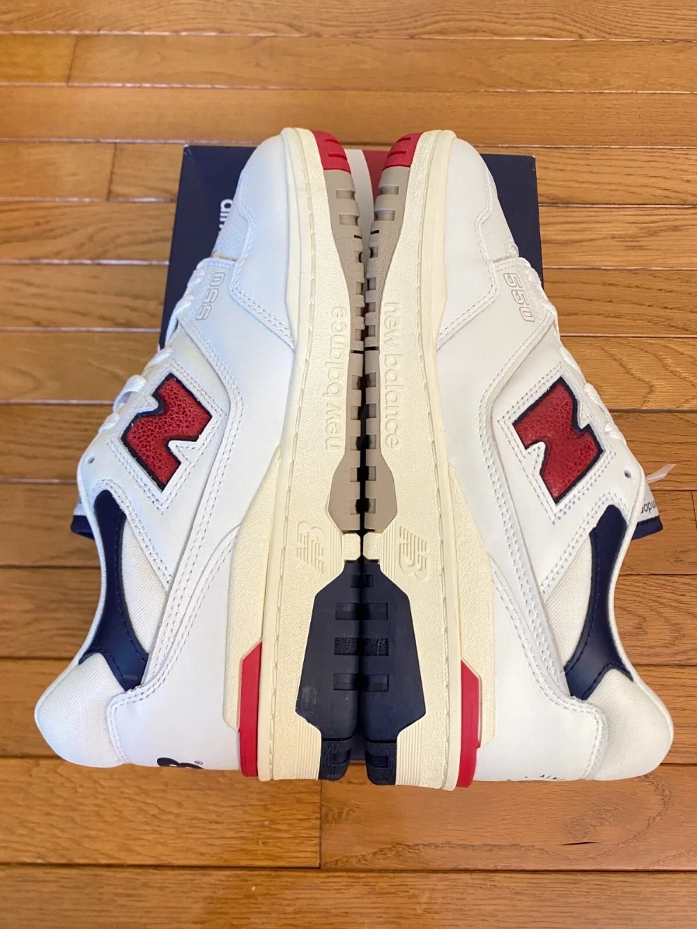 Aime Leon Dore x New Balance 550 White Navy Red — 40 / 40.5 / 41 / 42 / 42.5 / 43 / 43.5, Novo