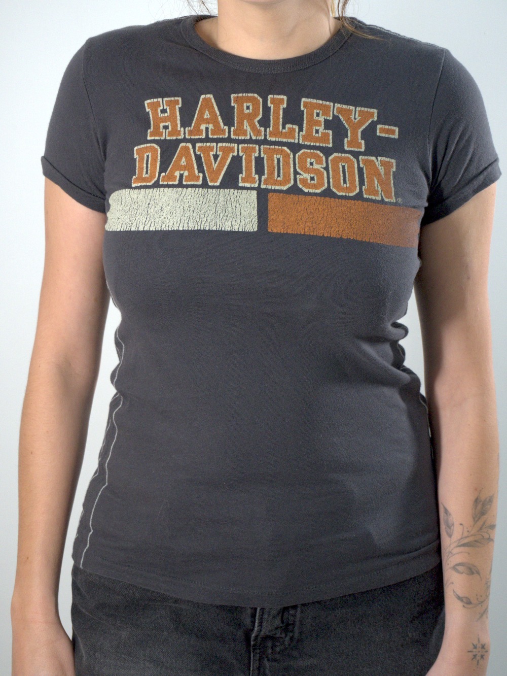 Baby Look Harley Davidson Original Trunk Ltd. Cinza Chumbo