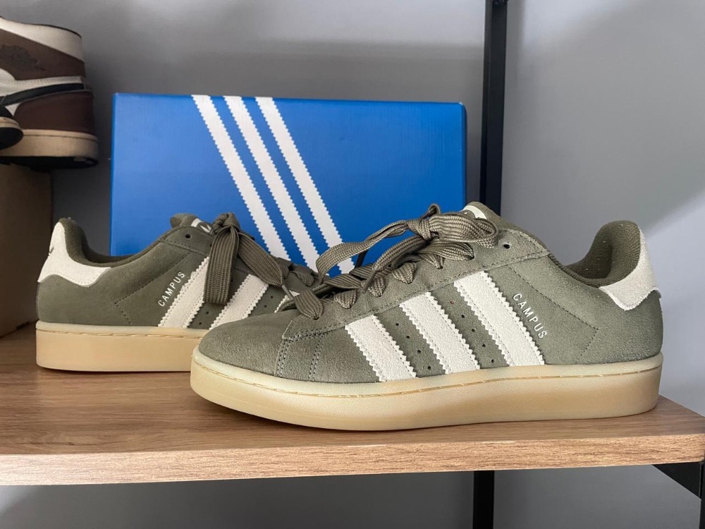 adidas Campus 00s Medium Dark Khaki Off-White Gum — 40, Usado