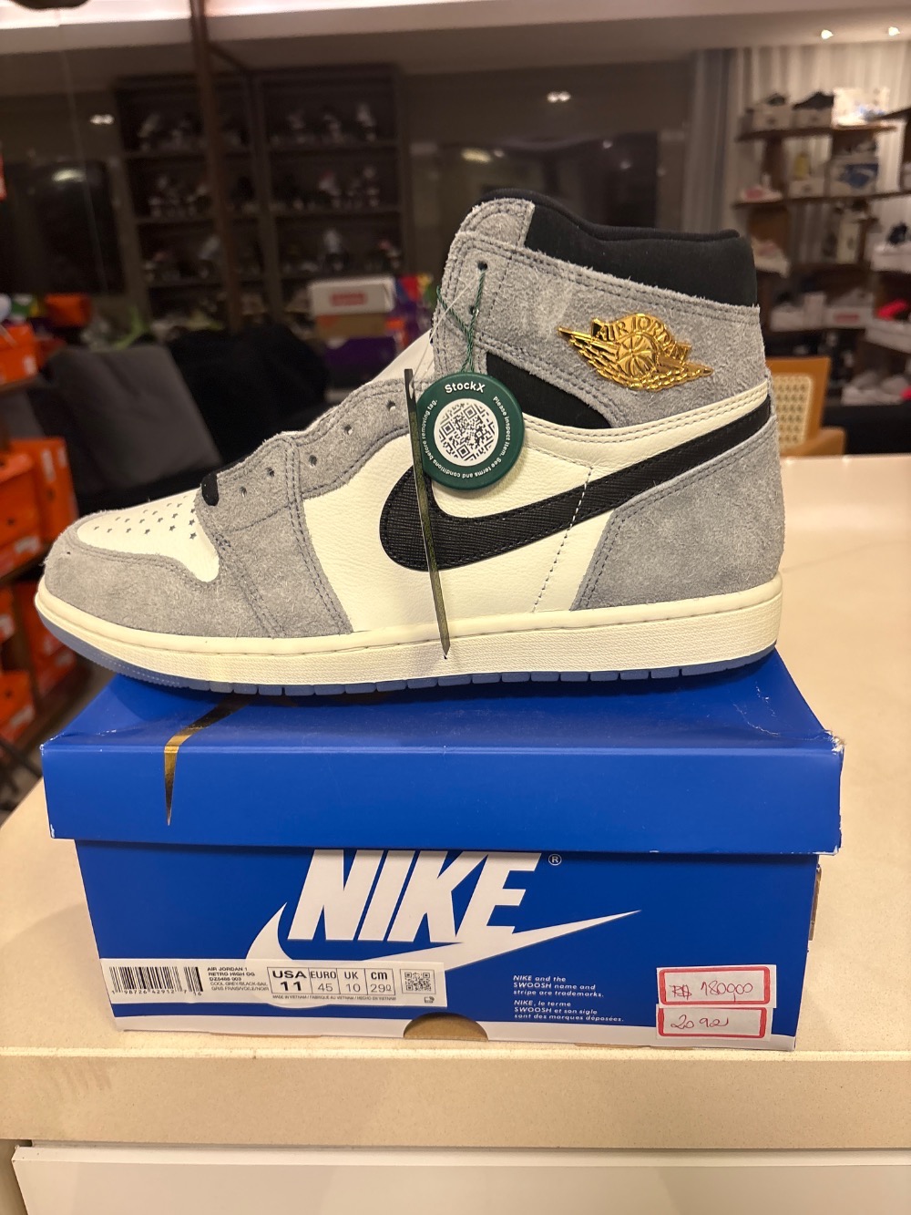 Air Jordan 1 Retro High OG All-Star Cool Grey Black Sail Game — 43, Novo