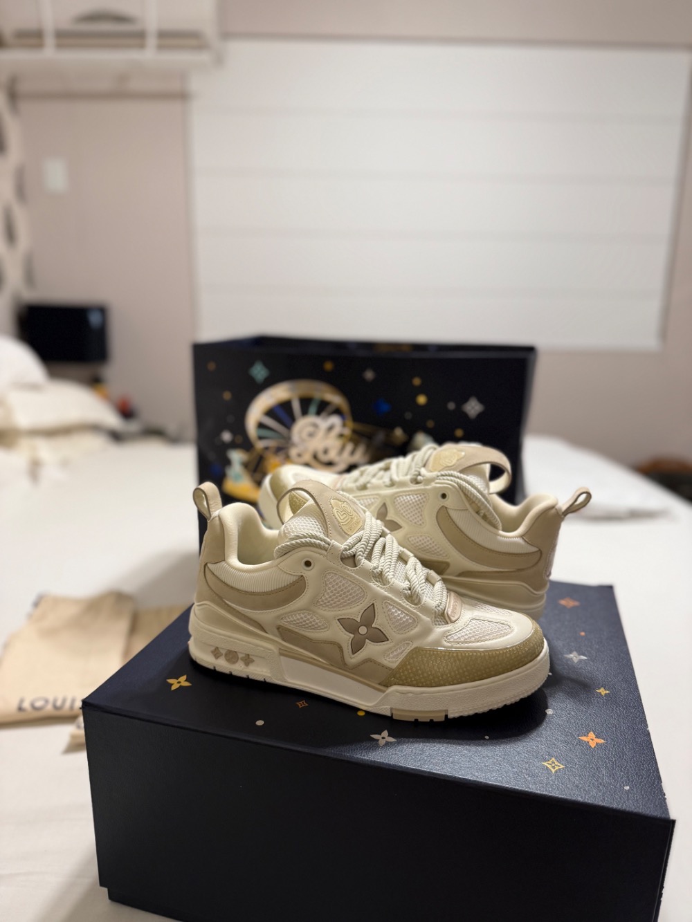 Louis Vuitton LV Skate Sneaker Beige White