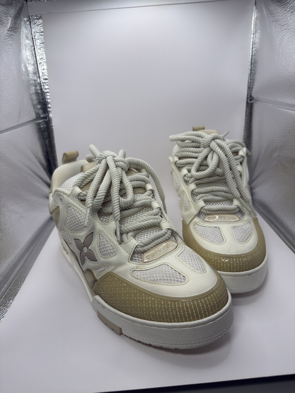 Louis Vuitton LV Skate Sneaker Beige White