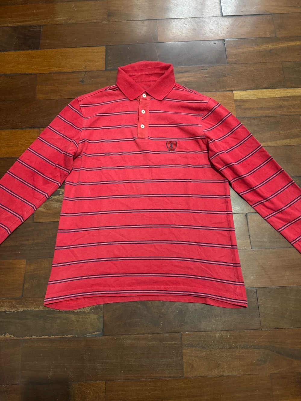 camiseta polo manga longa yves saint laurent