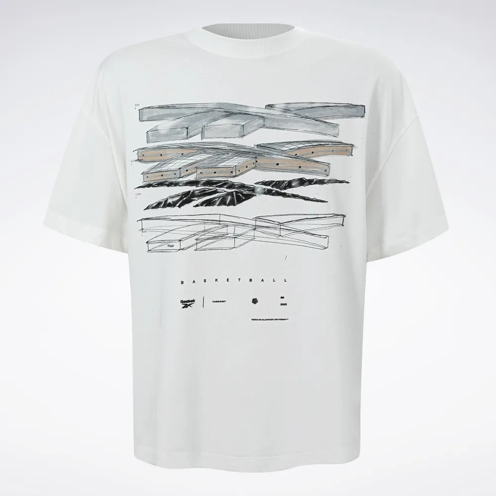 THE SAINT x Reebok Camiseta Oversized Layers Off White